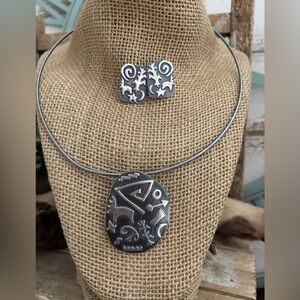 RETIRED RELIOS RICHARD LINDSAY STERLING 925 SILVER PENDANT /EARRINGS NEW